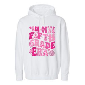 In My Fifth Grade Era Teachers Women Back To School Girl Garment-Dyed Fleece Hoodie