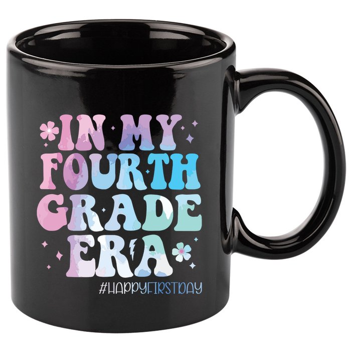 In My Fourth Grade Era Back To School 4th Grade Teacher 11oz C Handle Ceramic Mug