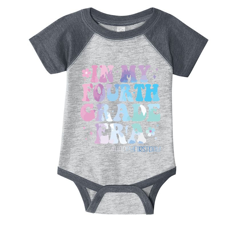 In My Fourth Grade Era Back To School 4th Grade Teacher Infant Baby Jersey Bodysuit
