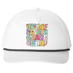 In My Fourth Grade Era Back To School Retro Groovy 4th Grade Snapback Five-Panel Rope Hat