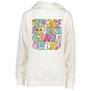 In My Fourth Grade Era Back To School Retro Groovy 4th Grade Womens Funnel Neck Pullover Hood