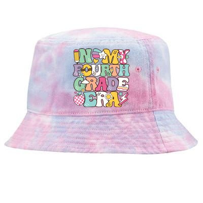 In My Fourth Grade Era Back To School Retro Groovy 4th Grade Tie-Dyed Bucket Hat