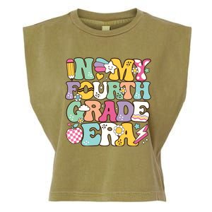 In My Fourth Grade Era Back To School Retro Groovy 4th Grade Garment-Dyed Women's Muscle Tee