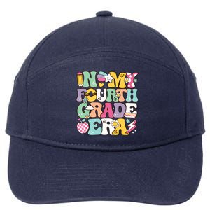 In My Fourth Grade Era Back To School Retro Groovy 4th Grade 7-Panel Snapback Hat