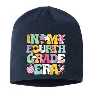 In My Fourth Grade Era Back To School Retro Groovy 4th Grade Sustainable Beanie