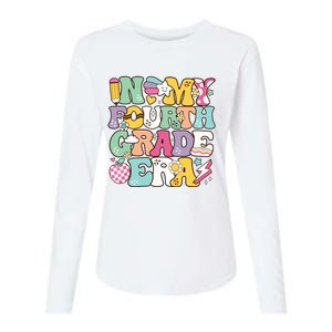 In My Fourth Grade Era Back To School Retro Groovy 4th Grade Womens Cotton Relaxed Long Sleeve T-Shirt