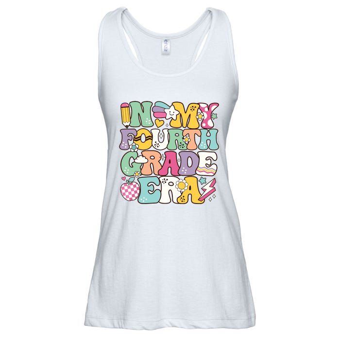 In My Fourth Grade Era Back To School Retro Groovy 4th Grade Ladies Essential Flowy Tank