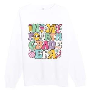 In My Fourth Grade Era Back To School Retro Groovy 4th Grade Premium Crewneck Sweatshirt