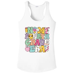 In My Fourth Grade Era Back To School Retro Groovy 4th Grade Ladies PosiCharge Competitor Racerback Tank