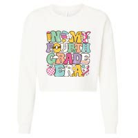 In My Fourth Grade Era Back To School Retro Groovy 4th Grade Cropped Pullover Crew