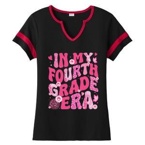 In My Fourth Grade Era Teachers Women Back To School Girl Ladies Halftime Notch Neck Tee