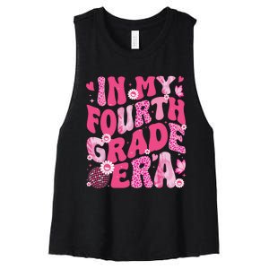 In My Fourth Grade Era Teachers Women Back To School Girl Women's Racerback Cropped Tank