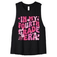 In My Fourth Grade Era Teachers Women Back To School Girl Women's Racerback Cropped Tank