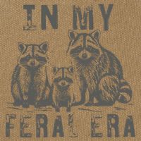 In My Feral Era Racoons Meme Cotton Canvas Backpack