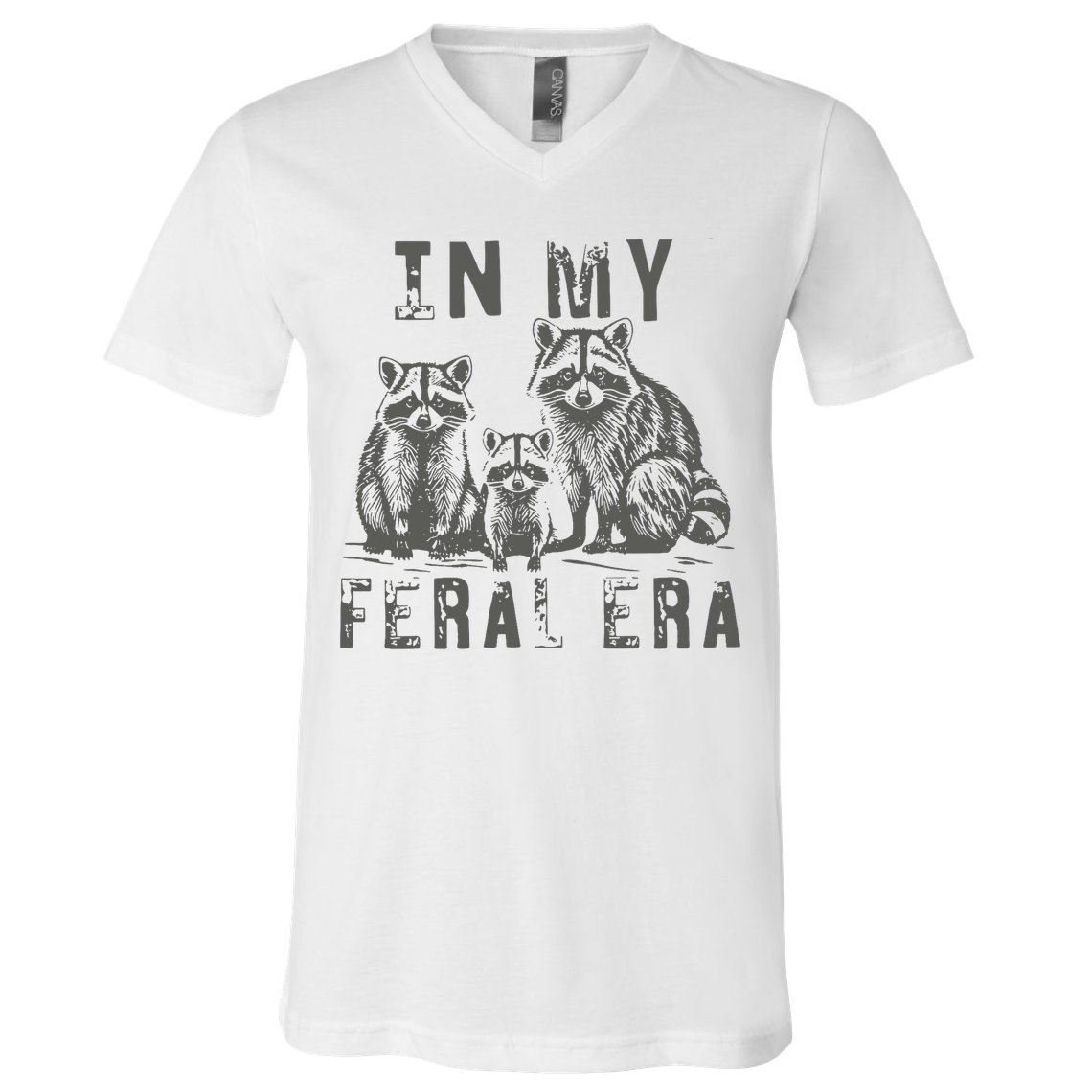 In My Feral Era Racoons Meme V-Neck T-Shirt