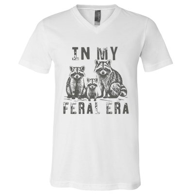 In My Feral Era Racoons Meme V-Neck T-Shirt