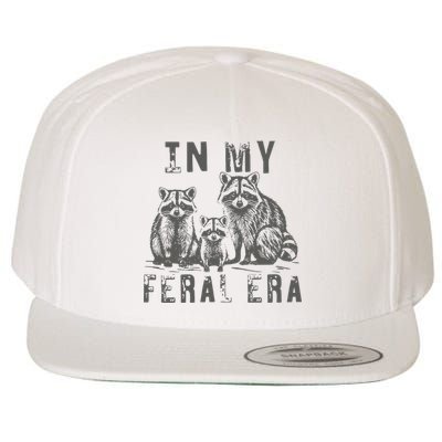 In My Feral Era Racoons Meme Wool Snapback Cap