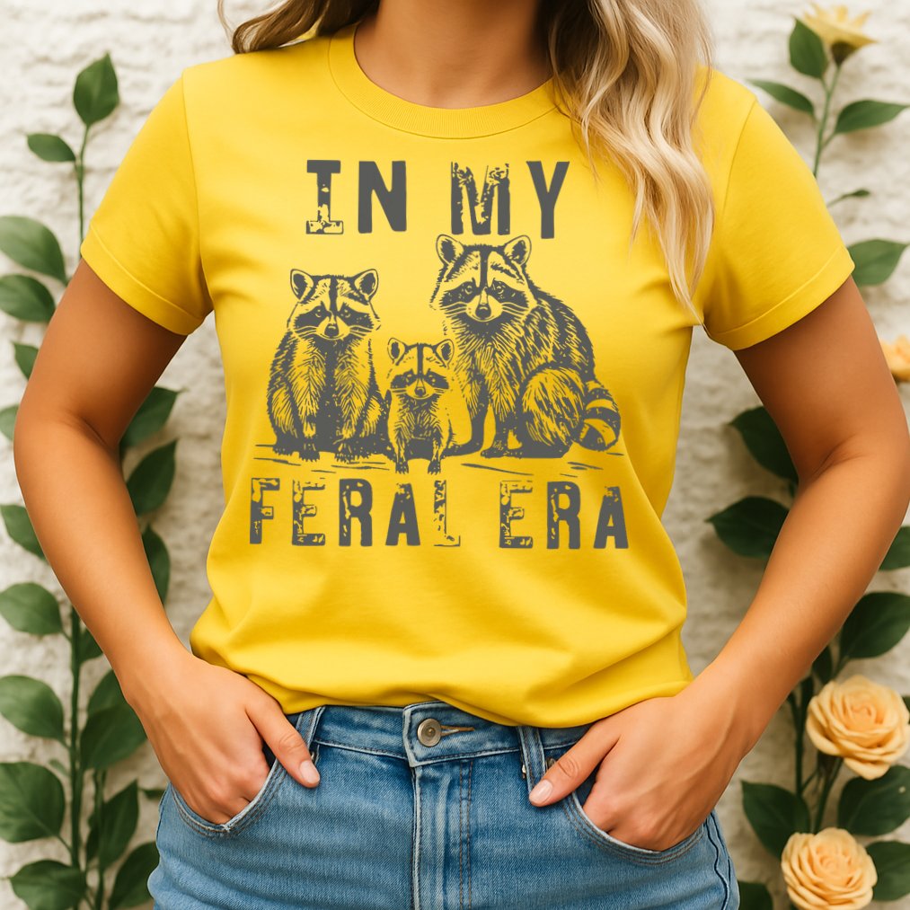 In My Feral Era Racoons Meme Womens T-Shirt