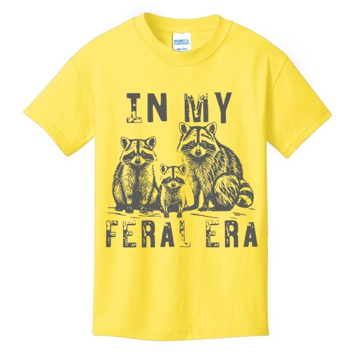 In My Feral Era Racoons Meme Kids T-Shirt