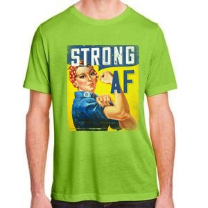 Inspirational Motivational Feminist Strong Af Retro Rosie Gift Adult ChromaSoft Performance T-Shirt