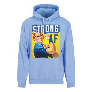 Inspirational Motivational Feminist Strong Af Retro Rosie Gift Unisex Surf Hoodie