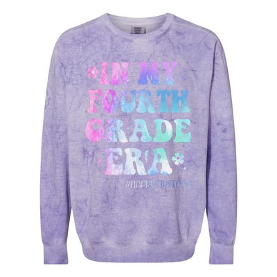 In My Fourth Grade Era Back To School 4th Grade Teacher Gift Colorblast Crewneck Sweatshirt