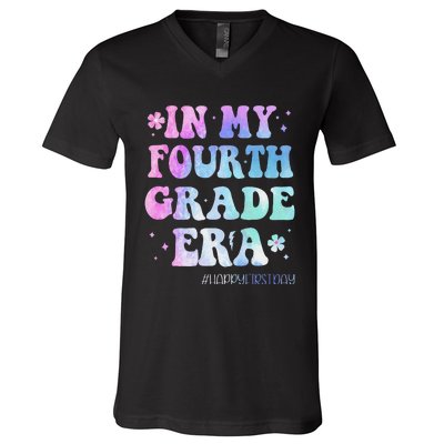 In My Fourth Grade Era Back To School 4th Grade Teacher Gift V-Neck T-Shirt