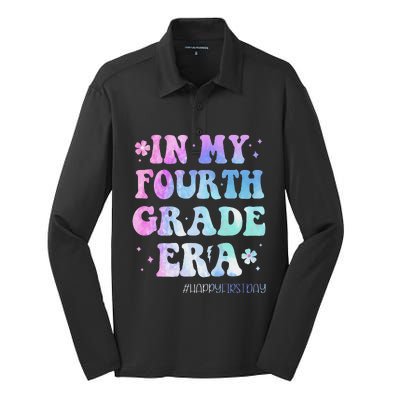 In My Fourth Grade Era Back To School 4th Grade Teacher Gift Silk Touch Performance Long Sleeve Polo