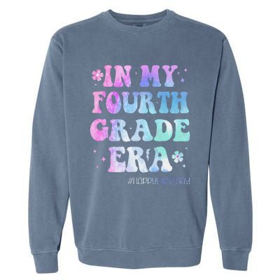 In My Fourth Grade Era Back To School 4th Grade Teacher Gift Garment-Dyed Sweatshirt