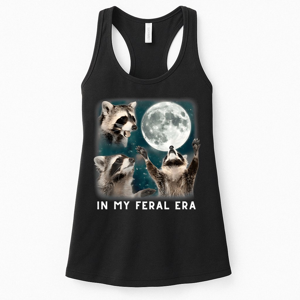 In My Feral Era Raccoon Womens Tank Top