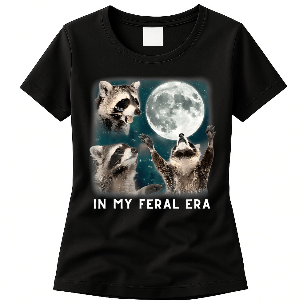 In My Feral Era Raccoon Womens T-Shirt