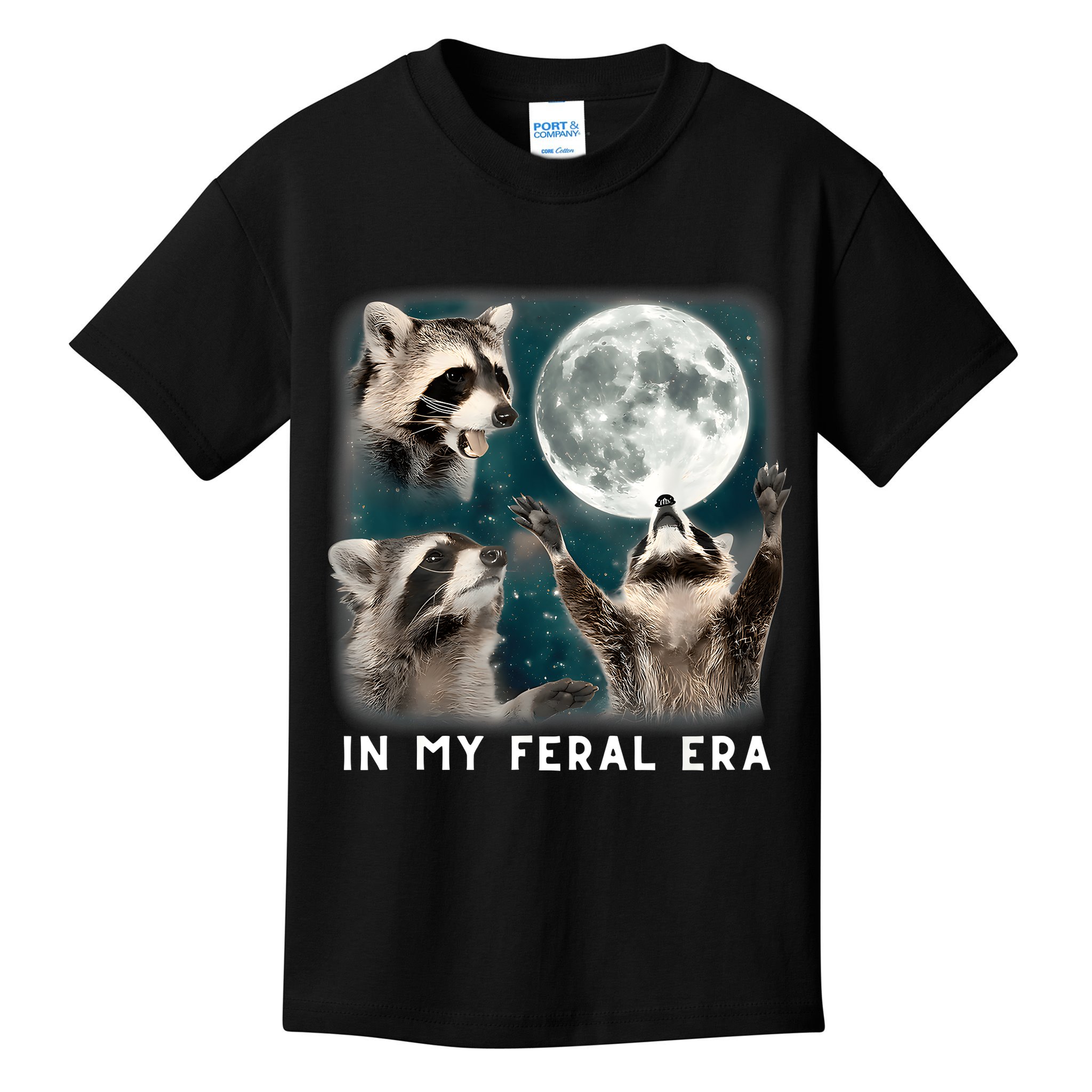 In My Feral Era Raccoon Kids T-Shirt