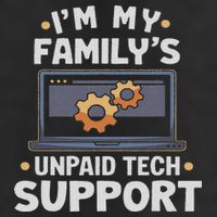 I'm My Family's Unpaid Tech Support Funny Computer Engineer Garment-Dyed Heavyweight T-Shirt