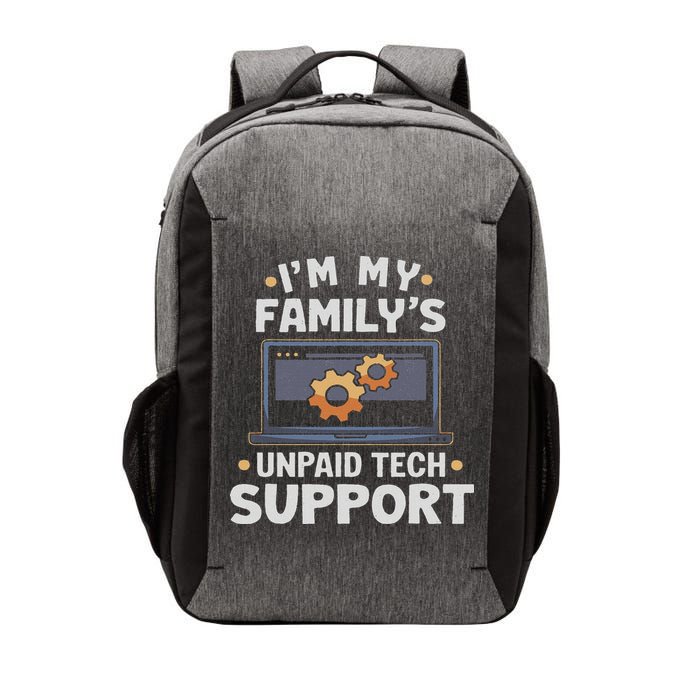 I'm My Family's Unpaid Tech Support Funny Computer Engineer Vector Backpack