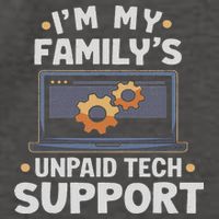 I'm My Family's Unpaid Tech Support Funny Computer Engineer Vector Backpack