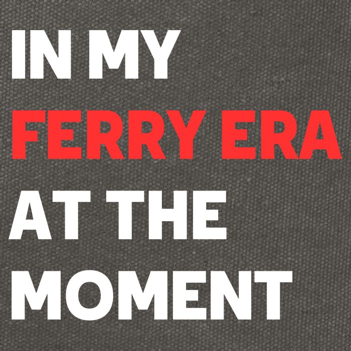 In My Ferry Era At The Moment Cotton Canvas Backpack