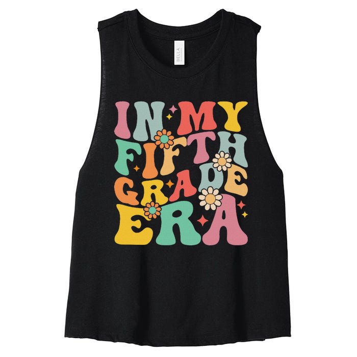 In My Fifth Grade Era First Day Of School Women's Racerback Cropped Tank