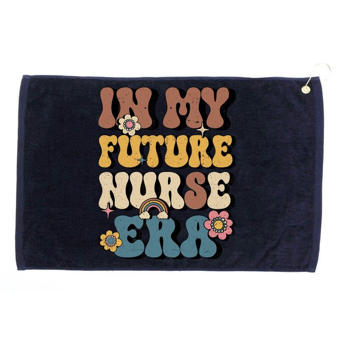 In My Future Nurse Era Groovy Nursing School Student Nurse Grommeted Golf Towel