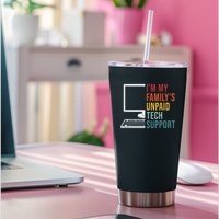 I'm My Family's Unpaid Tech Support Funny Technical Support Permanent Decal Sticker