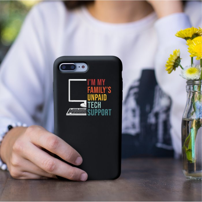 I'm My Family's Unpaid Tech Support Funny Technical Support Permanent Decal Sticker