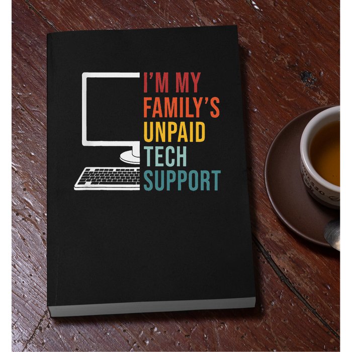 I'm My Family's Unpaid Tech Support Funny Technical Support Permanent Decal Sticker