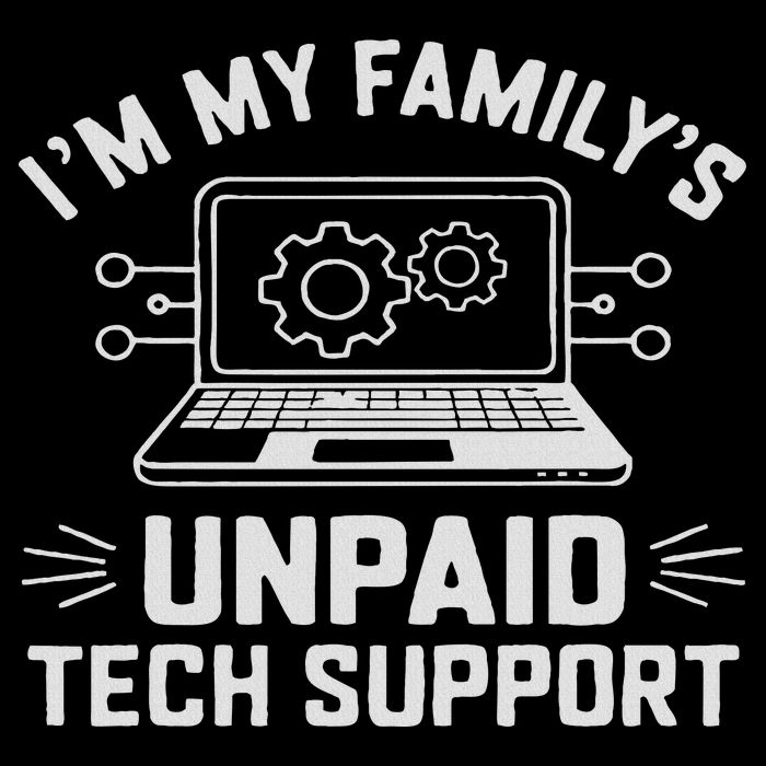 I'm My Family's Unpaid Tech Support Funny Computer Engineer Full Zip Hoodie
