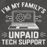 I'm My Family's Unpaid Tech Support Funny Computer Engineer Vector Backpack