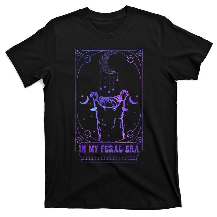 In My Feral Era Racoons Howling At The Moon Racoons Tarot T-Shirt