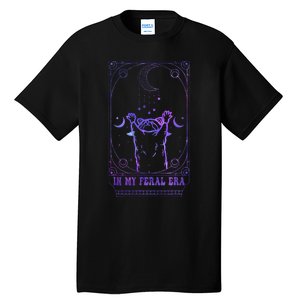 In My Feral Era Racoons Howling At The Moon Racoons Tarot Tall T-Shirt