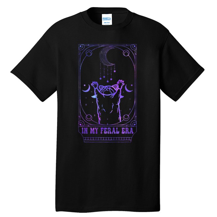 In My Feral Era Racoons Howling At The Moon Racoons Tarot Tall T-Shirt