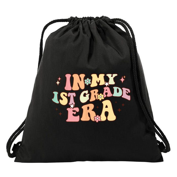 In My First Grade Era Retro Back To School Teacher Student Drawstring Bag