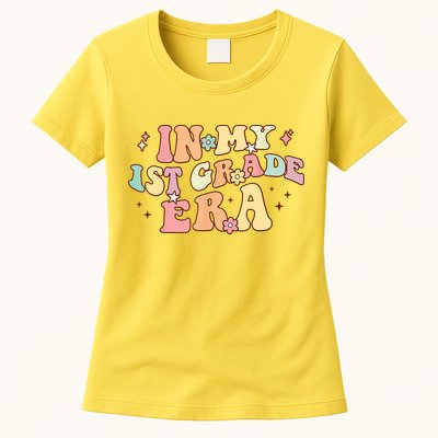 In My First Grade Era Retro Back To School Teacher Student Womens T-Shirt