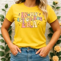 In My First Grade Era Retro Back To School Teacher Student Womens T-Shirt