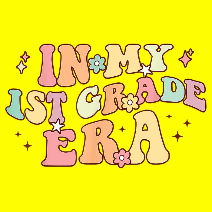 In My First Grade Era Retro Back To School Teacher Student Womens T-Shirt